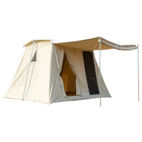 Thick Cotton Canvas Camping Tent, Outdoor Large Tent, Rainproof, Many People to Keep Warm