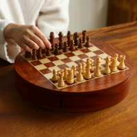 Pieces Luxury Chess Board Game Family Medieval Aduls Quality Set Wooden Chess Kluster Ajedrez Profesional Chess Accessories