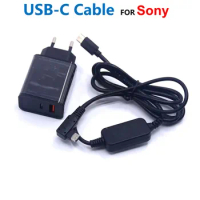 PD Charger USB C Power Bank Adapter Cable AC-PW10AM 8V For Sony Handycam NEX-VG10 VG10 NEX-FS700 Alpha SLT-A58 A99 A57 A77 A10