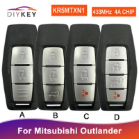 DIYKEY FCC ID: KR5MTXN1 4A Chip 433MHz For 2021 2022 2023 Mitsubishi Outlander Key Remote 2 / 3 / 4 Button Smart Fob