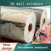 3D Wallpaper 3D Self-Adhesive Wall Sticker Wall Panel Waterproof And Moisture-Proof Flame Retardant Kitchen Bathroom Living Room