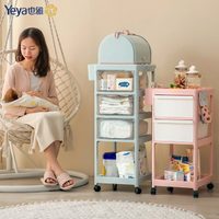 也雅兒童奶瓶收納盒推車置物架新生兒寶寶用玩具箱客廳儲物櫃