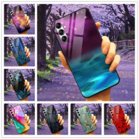 For Samsung A14 5G Case A54 M54 Tempered Glass Lake Moon Hard Phone Cover for Samsung Galaxy A34 5G Funda on GalaxyM54 A 14