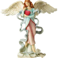 Resin Figurine Angel Hug Heart European-style Resin Angel Statue For Home &amp; Office Decoration Birthday Gift