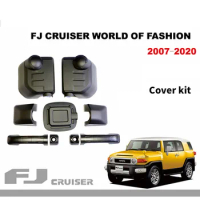 Side Mirror Cover For Toyota FJ Cruiser Exterior Accessories Blackened Tank Mirror Covers FJ Cruiser Outside Door Handle Cover