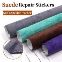 Luxury Faux Suede PU Self Adhesive Leather for Car Interior Sofa Garment Sticker Patches Jewelry Box DIY Velvet Leather Fabric