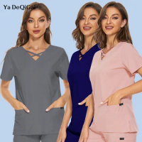 Oversized Medica Uniform Beauty Salon Blouse Nurse Accessories Fashion Slim Tops Lab Overalls Clothes Women Clinical Workwear