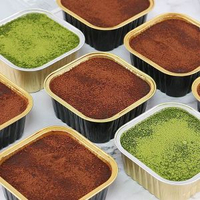 加厚食品級 網紅冰山熔岩朱古力一次性正方形鋁箔盒蛋糕盒