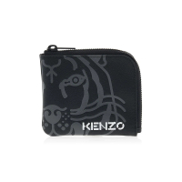 【KENZO】品牌老虎壓紋標誌卡包 黑色(FC55PM403L47.99)