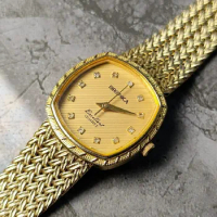 12 "diamond scale" Japanese bronica gold wheat braid watch chain quartz women's watch