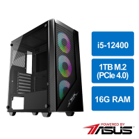 華碩H610平台[雷星神將]i5-12400/16G/1TB_M2