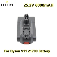 25.2V 6000mAh Dyson V11 21700 Battery Are Suitable for Dyson Vacuum Cleaner Lithium-Ion Battery Replacement Original Battery