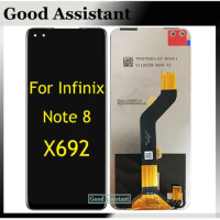 Black 6.95 Inch For Infinix Note 8 X692 LCD Display Touch Screen Digitizer Assembly Replacement Parts
