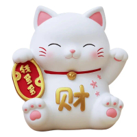 Kotak Wang Kucing Bertuah, Kapasiti Besar, Anak Patung Plaster, Hadiah DIY, Hiasan Pembukaan Simpana