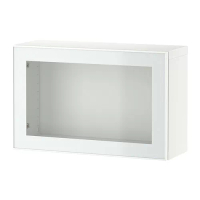 BESTÅ 上牆式收納櫃組合, 白色 glassvik/白色/淺綠色 透明玻璃, 60x22x38 公分