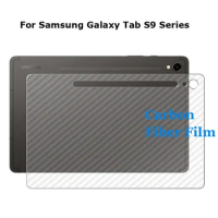 For Samsung Galaxy Tab S9 FE Plus Ultra 3D Transparent Carbon Fiber Back Film Sticker Screen Protector