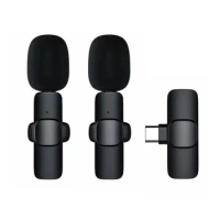Lavalier Wireless Microphone for //Android/Laptop,Plug-Play Lavalier Microphone, Wireless Clip-on Microphone-A