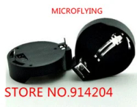 MICROFLYING 20PCS CR2032 2032 Battery Button Cell Coin Holder Socket Case Black