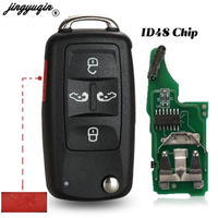 jingyuqin 7n0837202k /f/ae remote key 315/434MHz for VW Sharan Multivan Caravelle transporter id48 n