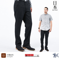 【NST Jeans】日本布料_極黑斜口袋彈性男士西裝褲(中腰) 391(6950) 紳士 台製