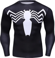 Men's Compression Shirt, Soft Long Sleeve Elastic Gym T-Shirt Sports Shirt Workout Tops Base Layer S