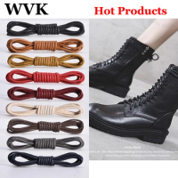 2pcs Waxed Cotton Round Shoe laces Leather Shoes lace Waterproof Shoelaces Men Martin Boots Shoelace Shoestring Accessories