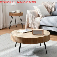 Modern Solid Wood Coffee Tables Modern Living Room Furniture Creative Desktop Side Table Low Tables room Round side Table