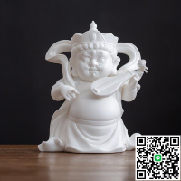 德化陶瓷四大天王神像四大金剛擺件持國增長多聞廣目天王佛像家用