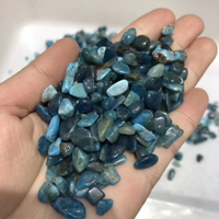 天然水晶碎石藍磷灰碎石美甲消磁石花盆魚缸裝飾鋪墊特價
