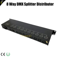 Professional 8 Way DMX Splitter 8 Channel Optically Isolated DMX Signal Distributor Booster / Splitter For Stage Light Fixtures