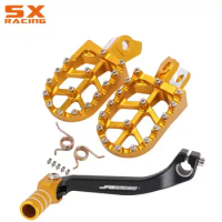 Motorcycle CNC Gear Shift Lever Foot Pegs Rest Footrests Pedal Footpegs For Suzuki RMZ250 RMZ 250 2010-2019