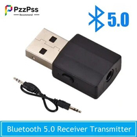 PzzPss New 5.0 Bluetooth Transmitter Receiver Mini 3.5mm AUX Stereo Wireless Music Adapter For Car Radio TV Bluetooth Earphone
