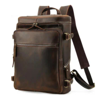 Large Leather Backpack Men Luxury Designer Laptop Bagpack for Man Backpack for School Bag Travel Backpack Bag Men's Daypack