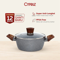 Cypruz Marble Series Panci dan Tutup 24 cm