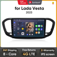 Junsun V1 AI Voice Wireless CarPlay Android Auto Radio for Lada Vesta 2023 4G Car Multimedia GPS 2din autoradio