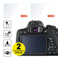 2x Tempered Glass Screen Protector for Canon Rebel T3i T4i T5i T6i T6s T7i T5 T6 T7 SL3 SL2 EOS Kiss X7i X8i X9i X9 X70 X80 X90