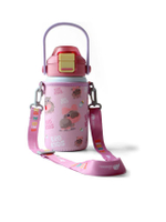 กระเป๋าใส่กระบอกน้ำ สำหรับ Ekokids & Ekoflask Mini ลาย Hippo สีชมพูอ่อน
