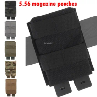 Single 5.56mm Magazine Pouches Airsoft CS Tactical FAST Molle Pouch Carrier Hunting Rifles Pistol Holster Airsoft Mag Pouches