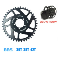 Electric Bicycle E-bike Chain Ring Chainring Motorized chain wheel For BAFANG BBS01 BBS02 Mid Drive Motor 36T 38T 42T