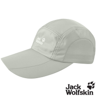 【Jack wolfskin 飛狼】經典百搭素色透氣棒球帽『淺灰』