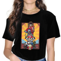 Samurai Pizza Cats 30s Anime ENTER THE CATS Tshirt Graphic Women Tops Vintage Goth Fibre Harajuku Po