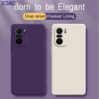 Original Square Liquid Silicon Mobile Case for Xiaomi POCO F3 Pro GT 5G Lens Protective Shockproof Soft Phone Cover POCOF3 F3Pro