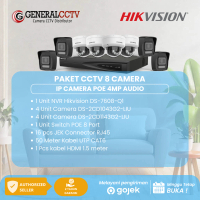 Paket 8 IP Camera Hikvision 4MP Audio IP Camera POE