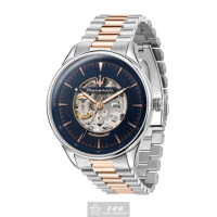【MASERATI 瑪莎拉蒂】MASERATI手錶型號R8823146001(寶藍色錶面銀錶殼金銀相間精鋼錶帶款)
