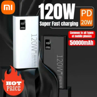 Xiaomi 120W Power Bank 50000mAh High Capacity Super Fast Charging Portable Power Bank For iPhone Huawei Xiaomi External Battery