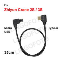 Type-C to Micro USB for Zhiyun Crane 2S 3S Camera Control Cable 35cm for Canon 5D4 5DS 5DSR 1DXII Nikon Z50 D850 Fujifilm XH1