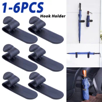 1-6pcs Umbrella Holder Car Umbrella Hook Holder Wall Mounted Umbrella Hook Holder Hanger Clip Self Adhesive Umbrella Clip Holder