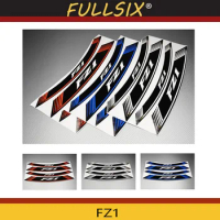 Motorcycle 8X Thick Edge Outer Rim Sticker Stripe Wheel Decals for YAMAHA FZ1 FZ-1 FZ 1