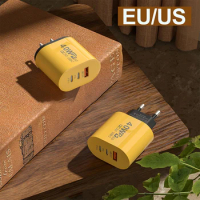 65W PD Charger Dual Type-c Single Usb Charging For Apple 15 Huawei Mobile Phone 5v2a EU/US Charging Head Universal