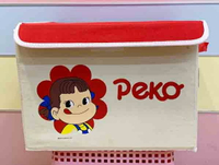 【震撼精品百貨】不二家牛奶妹 Peko 牛奶妹可摺疊式收納箱-米黃/花#15338 震撼日式精品百貨